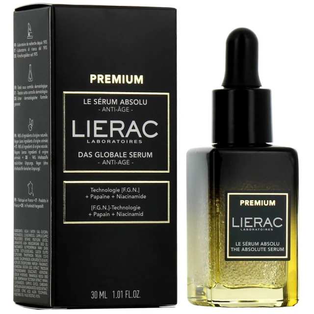 Lierac Premium Το Απόλυτο Serum Αντιγήρανσης Ορός Προσώπου για Ρυτίδες, Ενυδάτωση, Κηλίδες, Λάμψη & Σύσφιξη 30ml