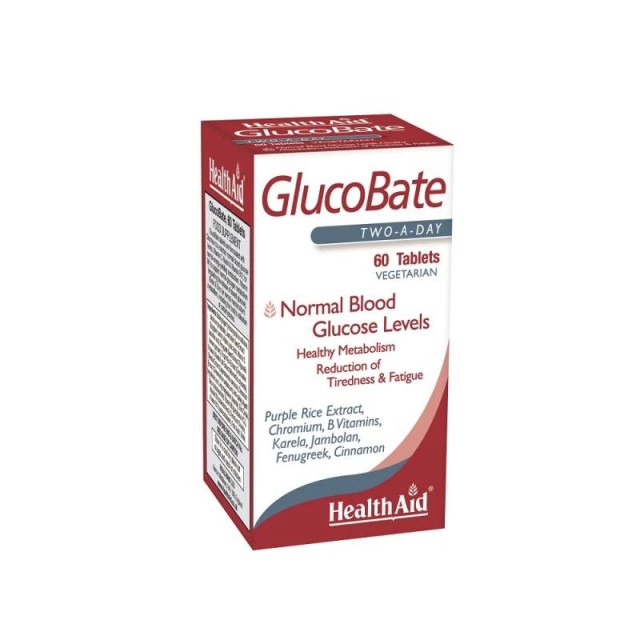 Health Aid GlucoΒate Συμπλήρωμα Διατροφής για Ρύθμιση Γλυκόζης 60 ταμπλέτες