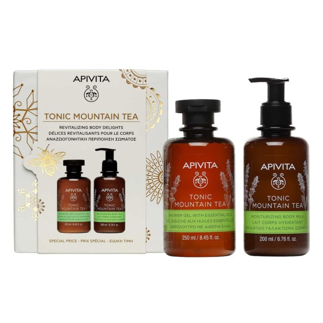 Apivita Promo Ειδική Τιμή Tonic Mountain Tea Αφρόλουτρο 250ml & Γαλάκτωμα Σώματος 200ml