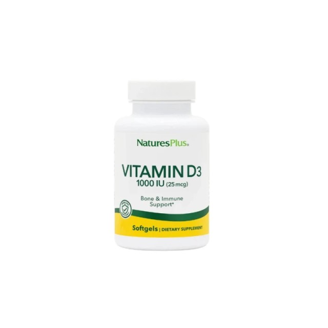 Natures Plus Vitamin D3 1000iu 30 μαλακές κάψουλες