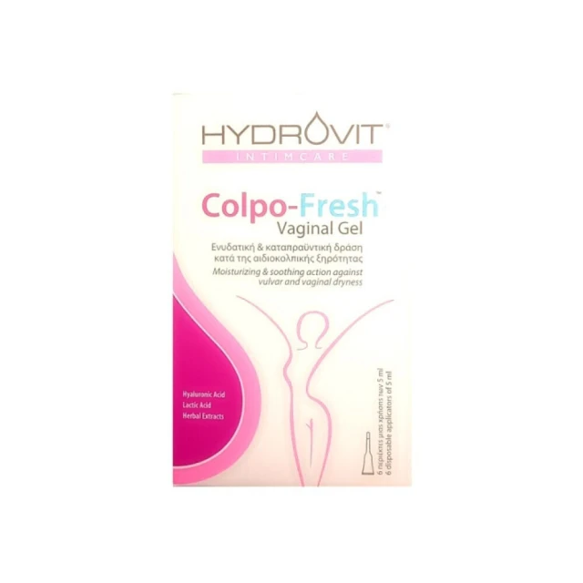 Hydrovit Colpo Fresh Vaginal Gel Ενυδατική & Καταπραϋντική Γέλη Κατά της Αιδιοκολπικής Ξηρότητας 6 Περιέκτες x 5ml