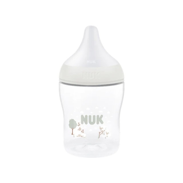 Nuk Perfect Match Anti-Colic Πλαστικό Μπιμπερό με Μαλακή Θηλή Σιλικόνης και Δείκτη Ελέγχου Θερμοκρασίας Sheep 0m+ 150ml.