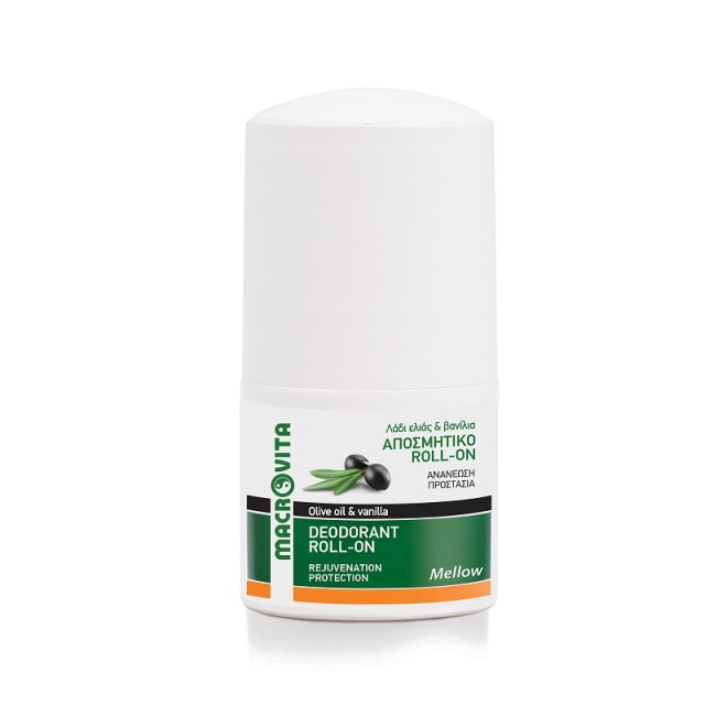 Macrovita Αποσμητικό Roll On Mellow με Λάδι Ελιάς και Βανίλια 50ml