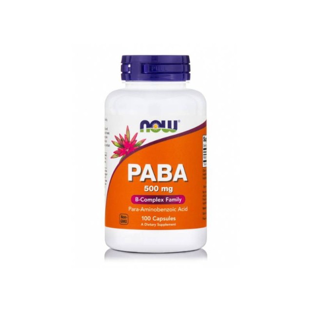 Now PABA 500 mg (Para-aminobenzoic Acid) 100 caps