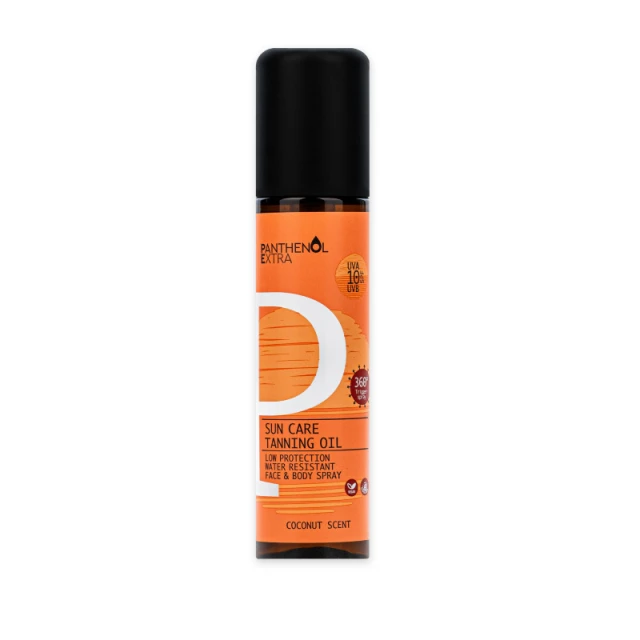 Panthenol Extra Sun Care Tanning Oil SPF 10 Αντηλιακό Λάδι Μαυρίσματος Προσώπου & Σώματος, 150ml