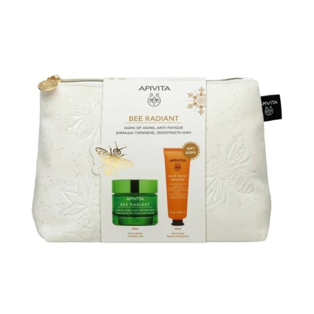 Apivita Promo Bee Radiant Rich Texture Anti-Fatigue Cream 50ml & Δώρο Orange Radiance Face Mask 50ml & & Δώρο Νεσεσέρ