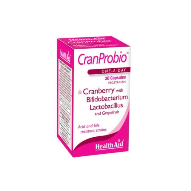 Health Aid CranProbio Συμπλήρωμα Διατροφής για Ενίσχυση του Γυναικείου Πεπτικού & Ουροποιητικού Συστήματος 30 Κάψουλες