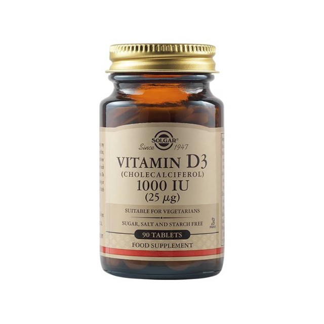 SOLGAR VIT. D-3 1000 IU tabs 90s