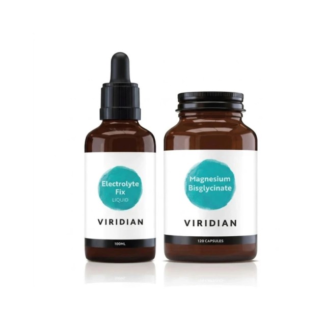 Viridian Promo Magnesium Bisglycinate 120 κάψουλες & Δώρο Viridian Electrolyte Fix Liquid 100ml