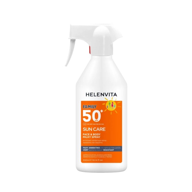 Helenvita Sun Care Family Face & Body Milky Spray SPF50+ Αντηλιακό για όλη την Οικογένεια 300ml