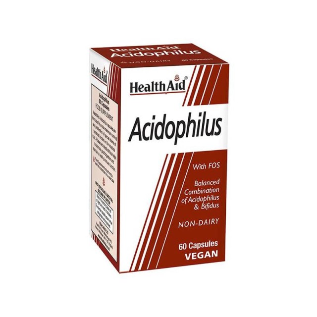 Health Aid Acidophilus Συμπλήρωμα Διατροφής Προβιοτικών Για Την Υγιή Λειτουργία Του Εντέρου 60 φυτικές κάψουλες