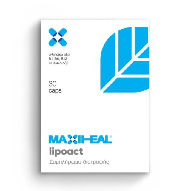 MaxiHeal LipoAct Α-λιποϊκό Οξύ & B-complex 600mg 30 κάψουλες