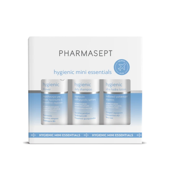 Pharmasept Promo Pack Hygienic Mini Essentials Hygienic Shower 100ml & Hygienic Daily Shampoo 100ml & Hygienic Ultra Hydra Lotion 80ml