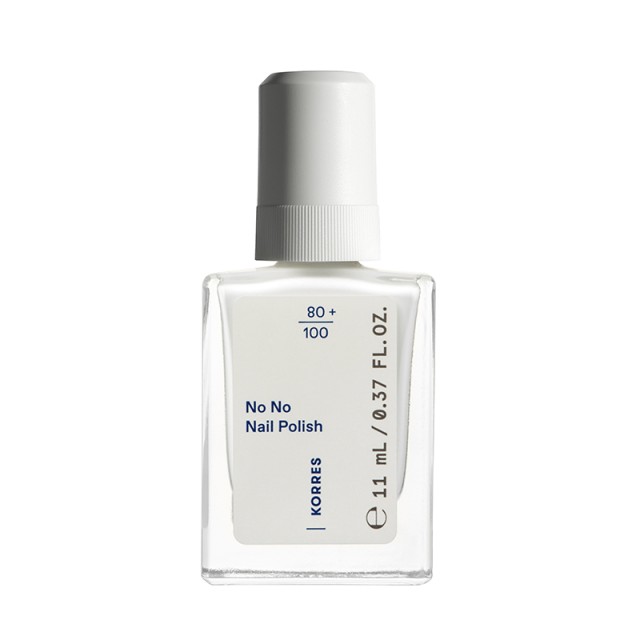 Korres No No Nail Polish Βερνίκι Νυχιών 01 Pure White 11ml