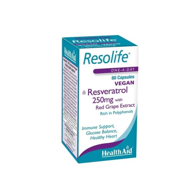 Health Aid Resolife Φυσική Ρεσβερατρόλη 250mg 60 κάψουλες