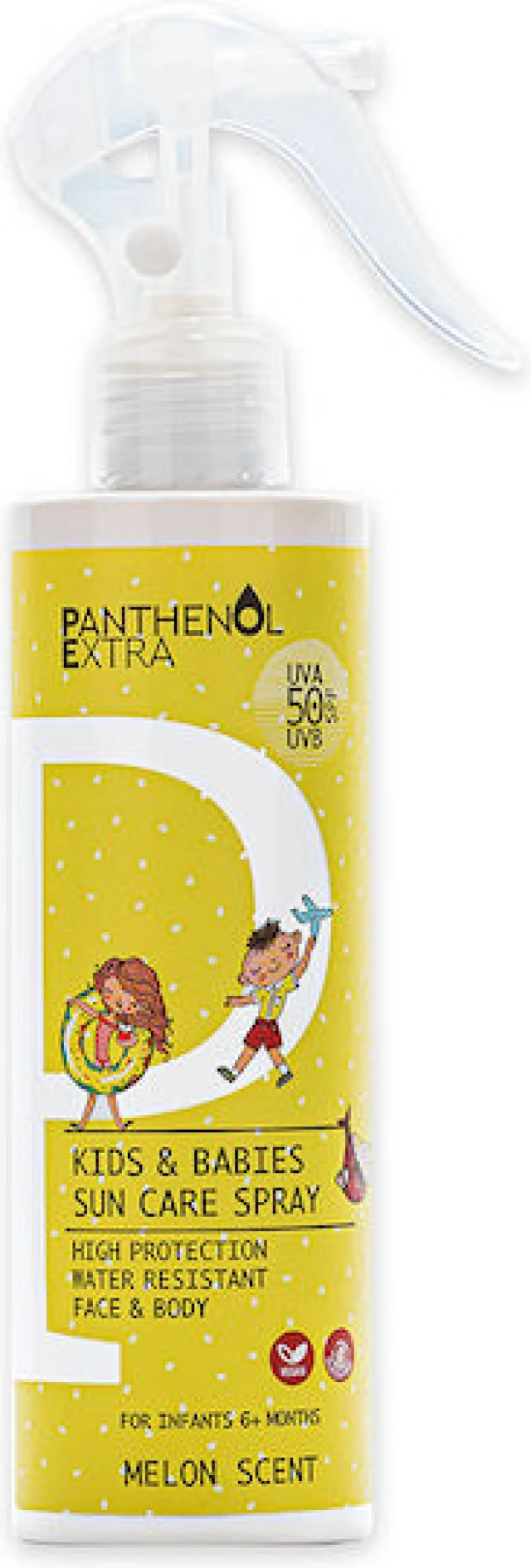 Panthenol Extra Kids & Babies Sun Care Spray Παιδικό Αντηλιακό Σπρέι SPF 50 με Άρωμα Πεπόνι 6m+, 250ml