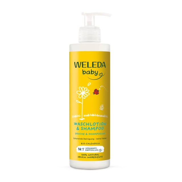 Weleda Baby Σαμπουάν & Αφρόλουτρο Καλέντουλας 400ml