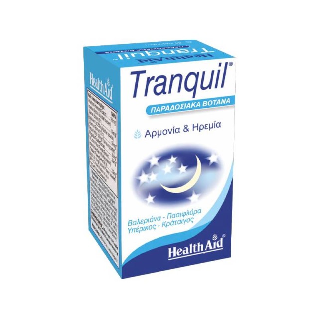 Health Aid Tranquil Συμπλήρωμα Διατροφής Για Το Άγχος & Την Αϋπνία 30 κάψουλες