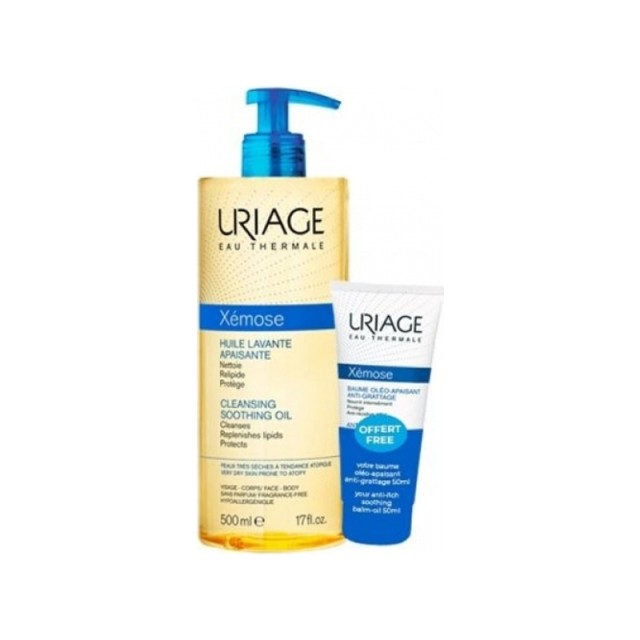 Uriage Xémose Huile Lavante Apaisante 500ml +  ΔΩΡΟ Baume Oléo-Apaisant 50ml