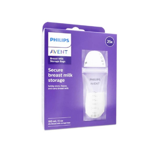 AVENT Σακουλάκια Μητρικού Γάλακτος 180ml 25τμχ (SCF603/25)