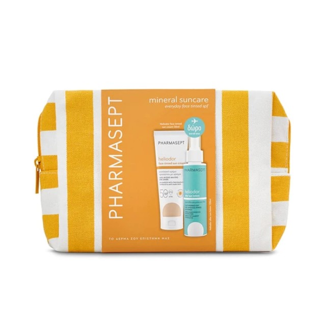 Pharmasept Promo Heliodor Face Tinted Sun Cream Αντηλιακή Κρέμα Προσώπου με Χρώμα SPF50, 50ml & Travel Size Heliodor After Sun Lotion 100ml & Νεσεσέρ