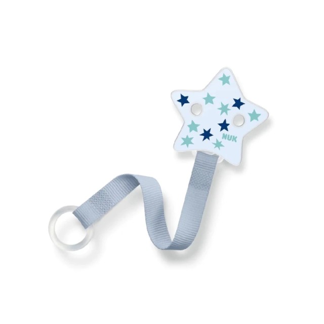 Nuk Soother Band Κορδέλα Πιπίλας Σιελ Αστεράκια, 1τμχ (10.751.535)