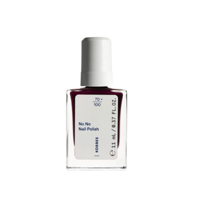 Korres No No Nail Polish Βερνίκι Νυχιών 59 Burgundy Red 11ml