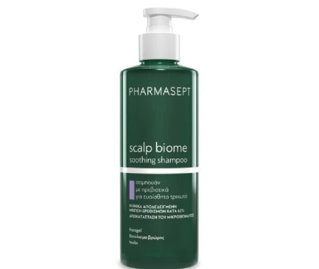 Pharmasept Scalp Biome Soothing Σαμπουάν για Ευαίσθητο Τριχωτό Κεφαλής, με Πρεβιοτικά 400ml