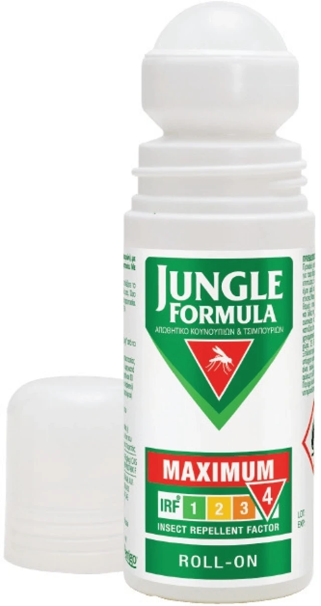 Jungle Formula Maximum Απωθητικό Roll-on Κουνουπιών και Κροτώνων, 50ml