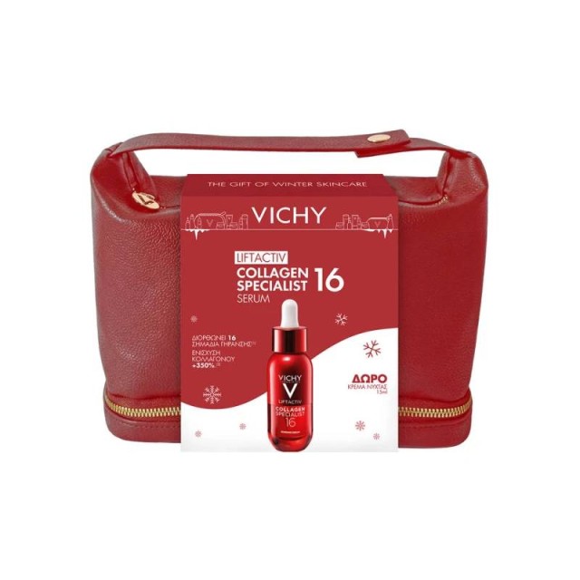 Vichy Promo Pack Liftactiv Collagen Specialist 16 Serum 30ml και Δώρο Liftactiv Collagen Specialist 16 Κρέμα Νύχτας 15ml 1τεμ