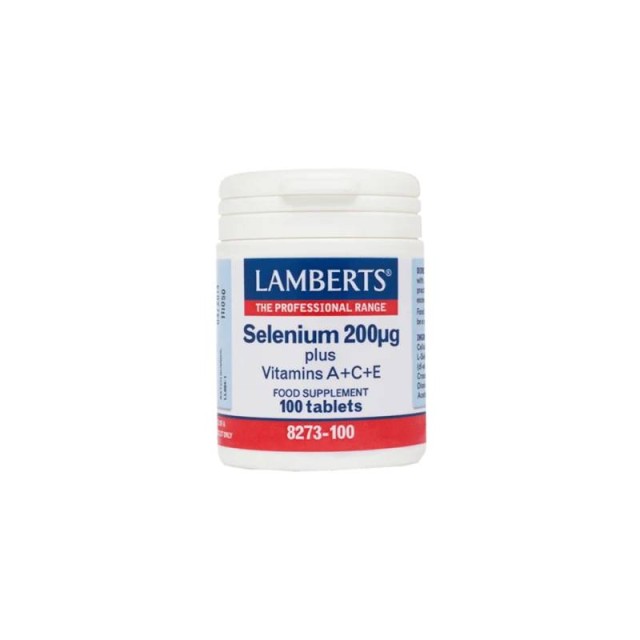 Lamberts Selenium 200μg plus Vitamin A+C+E 100 κάψουλες