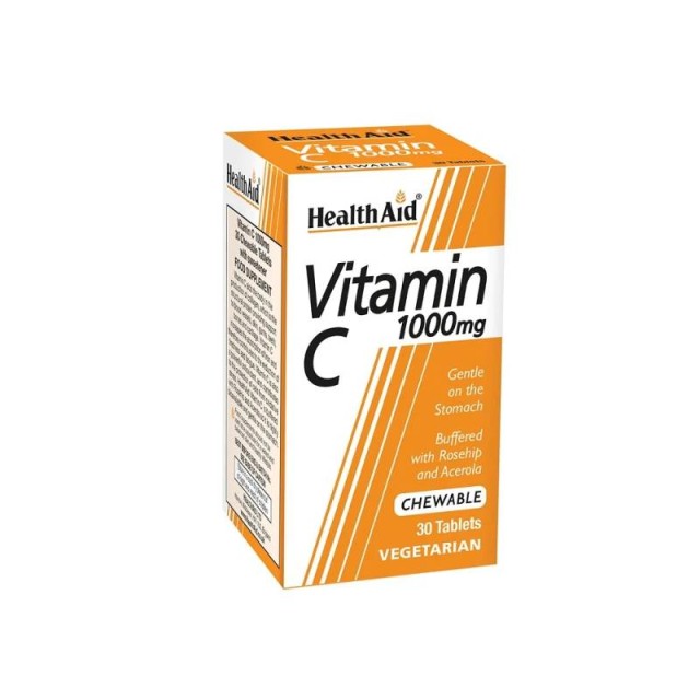 Health Aid Vitamin C 1000mg Chewable 30 Μασώμενες Ταμπλέτες