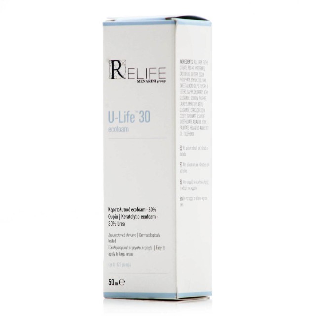 Relife U-Life 30 Κερατολυτικός Αφρός Προσώπου με 30% Ουρία 50ml