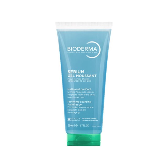 Bioderma Sebium Gel Moussant Καταπραϋντικό Gel Καθαρισμού για Μικτές & Λιπαρές Επιδερμίδες, 200ml