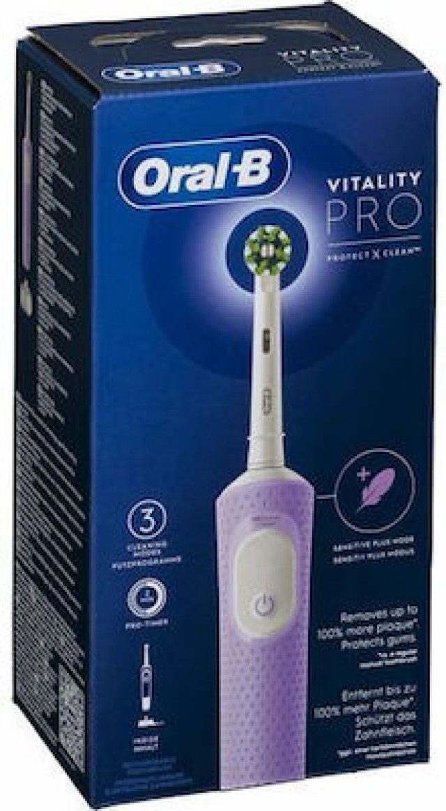 Oral-B Vitality Pro Lilac Mist Ηλεκτρική Οδοντόβουρτσα Μωβ Χρώμα, 1τεμ