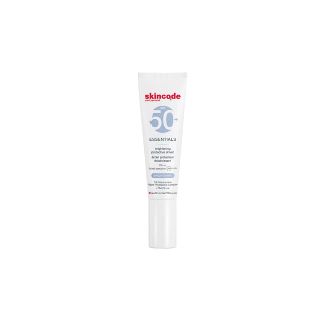 Skincode Essentials Brightening Protective Shield SPF50 Αντηλιακή Λοσιόν για Δέρματα με Τάση για Πανάδες 30ml