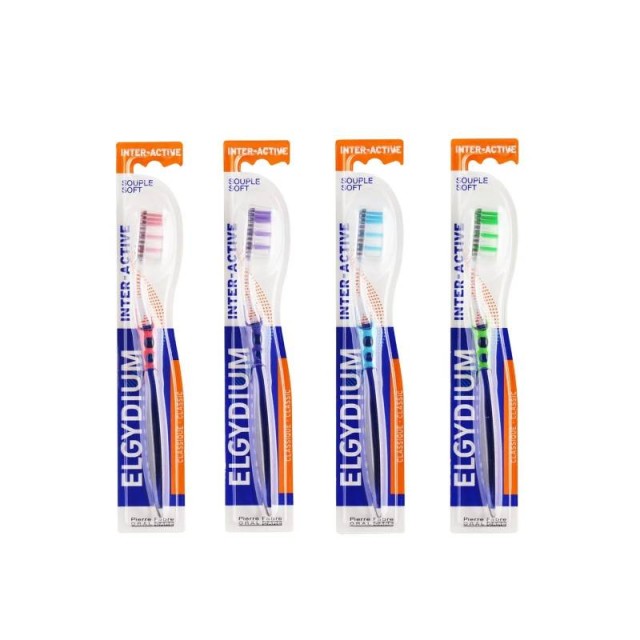 Elgydium Inter-Active Οδοντόβουρτσα Soft, 1 τεμάχιο