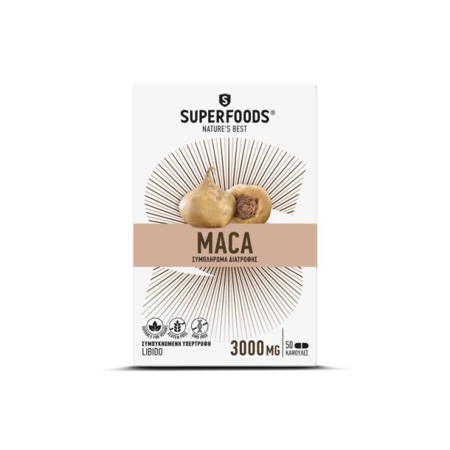 Superfoods Maca 3000mg 50 Kάψουλες