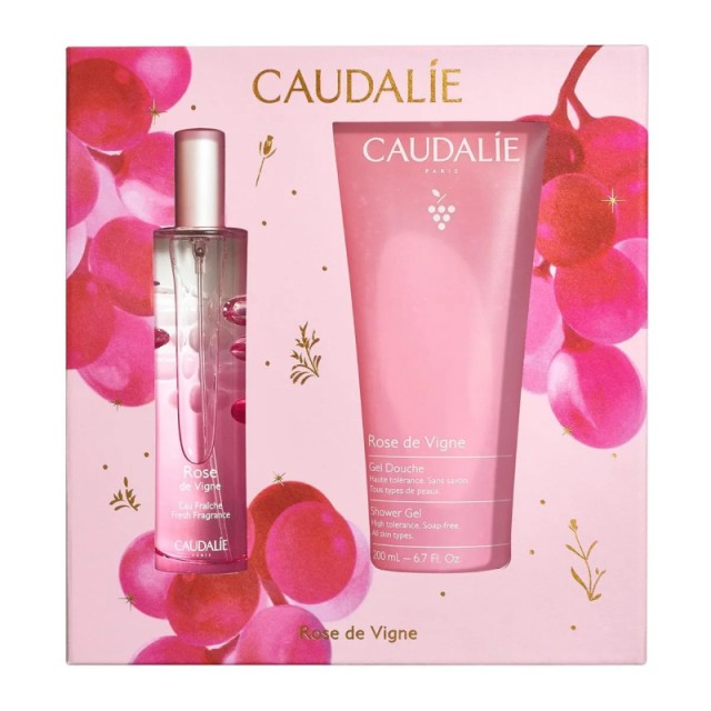 Caudalie Xmas Promo Rose de Vigne Fresh Γυναικείο Άρωμα, 50ml & Δωρο Αφρολουτρο, 200ml
