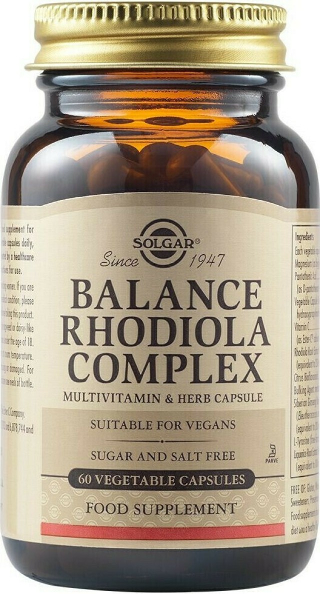 Solgar Balance Rhodiola Complex 60 Κάψουλες