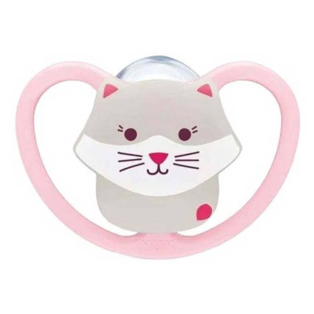 Nuk Perfect Match Αir με Θήκη Ροζ Γάτα 6-18m 1 τεμάχιο