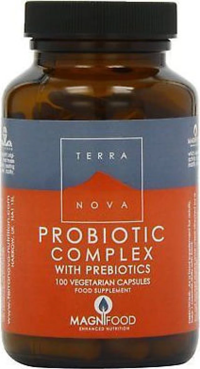 Terranova Probiotic Complex With Prebiotics Συμπλήρωμα Προβιοτικών 100 Κάψουλες