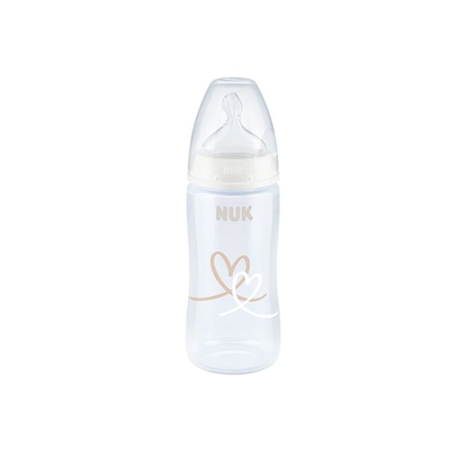NUK F.C. Μπιμπερό Πλαστικό με Δείκτη Ελέγχου Θερμοκρασίας και Θηλή Σιλικόνης 6-18m (M) 300ml (10.741.940)