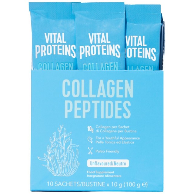 Vital Proteins Collagen Peptides Συμπλήρωμα Διατροφής Πεπτιδίων Κολλαγόνου 10 φακελάκια * 10gr