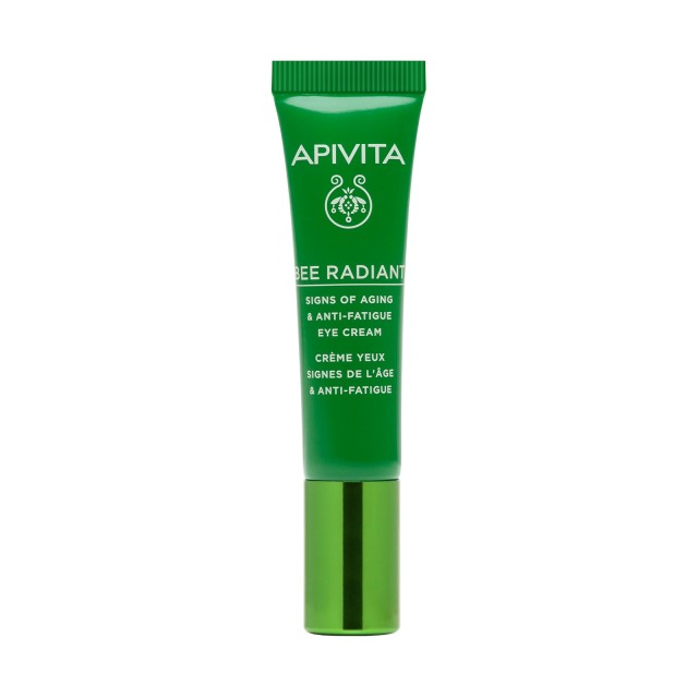 Apivita Bee Radiant Eye Cream with Peony Κρέμα Ματιών για Σημάδια Γήρανσης & Ξεκούραστη Όψη με Λευκή Παιώνια 15ml