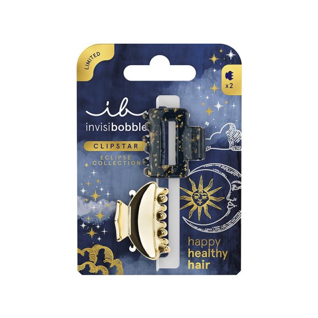 Invisibobble Eclipse Lunar Glam Κλάμερ Μαλλιών, 2τεμ