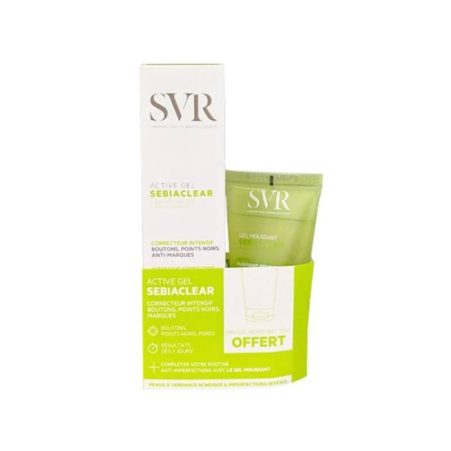 SVR Laboratoire Promo Pack Sebiaclear Intensive Corrector Active Gel 40ml & Δώρο Anti-Imperfections Gel Moussant Cleanser 55ml