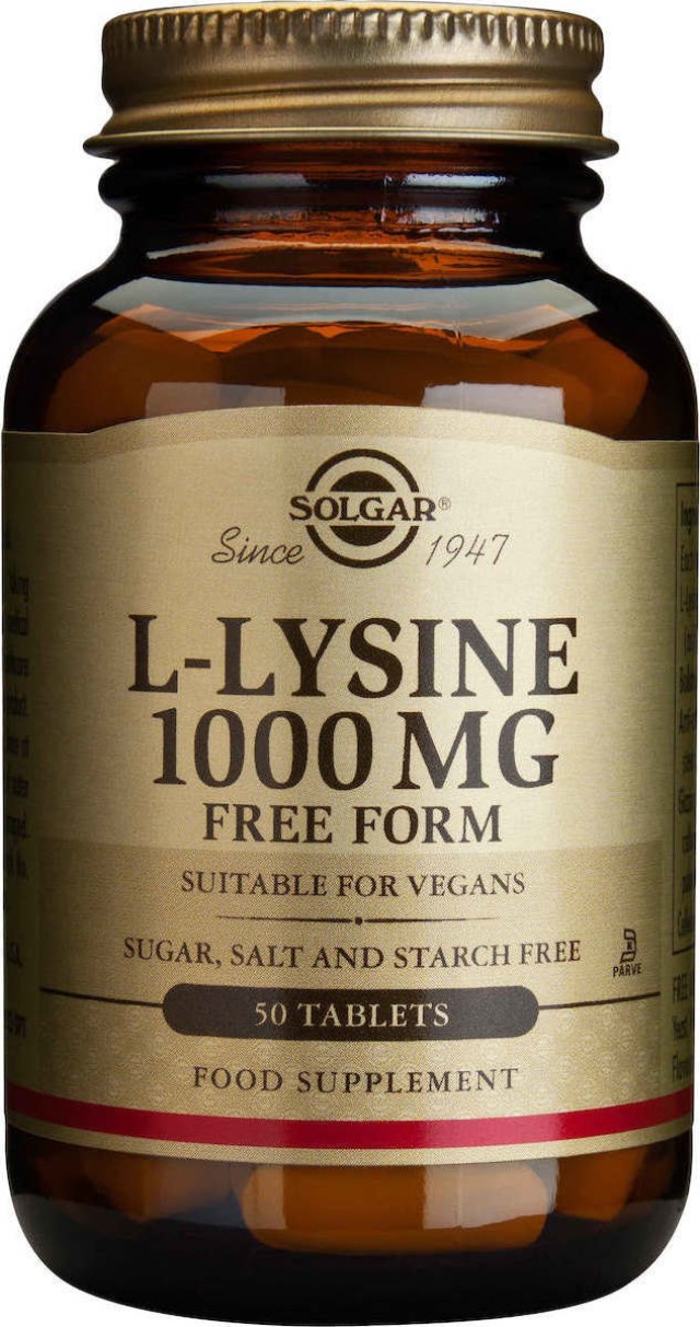 SOLGAR L-LYSINE 1000mg tabs  50s