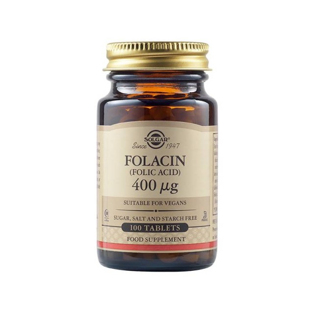 Solgar Folacin (Folic Acid) 400μg, 100tabs