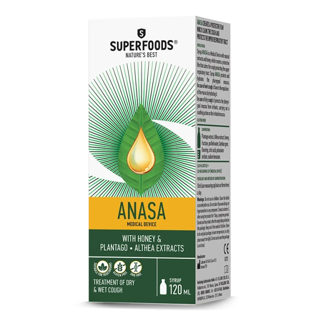 Superfoods Herbatuss Anasa Σιρόπι για τον Βήχα με Μέλι 120ml